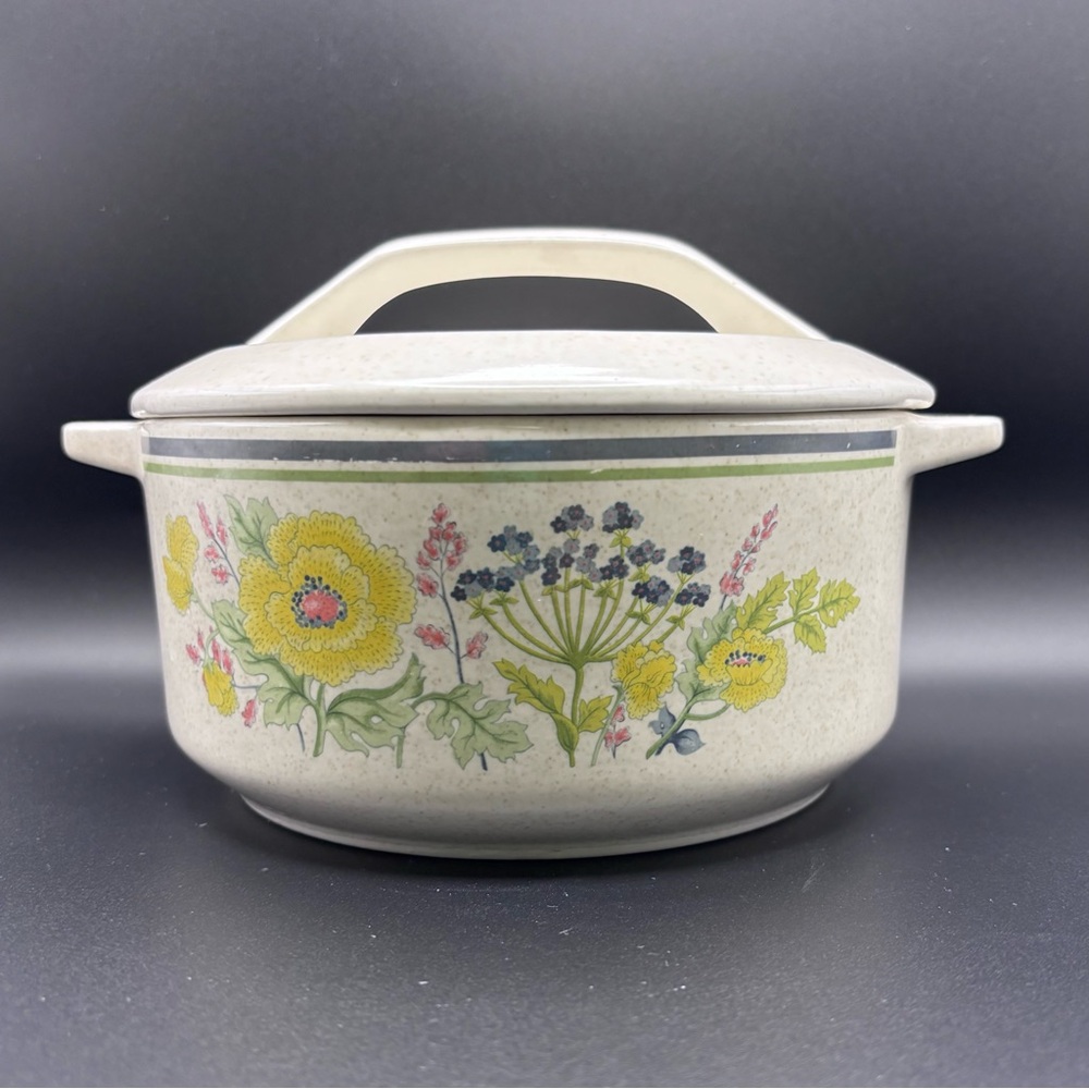Lenox Temperware Summer Spice 1.25 Qt Round Covered Casserole Vintage